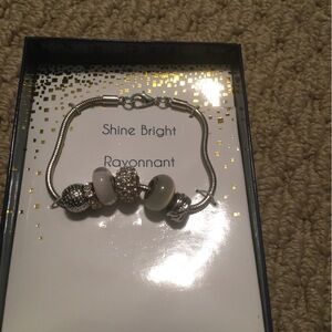 Elegant Silver and White Bracelet